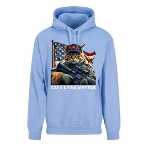 Cats Lives Matter Funny Trump 2024 Cat Maga Unisex Surf Hoodie