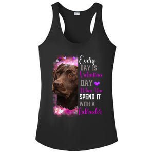 Chocolate Labrador Mom Funny Valentines Day Dog Lovers Brown Gift Ladies PosiCharge Competitor Racerback Tank