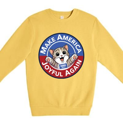 Cat Lady Make America Joyful Again Premium Crewneck Sweatshirt