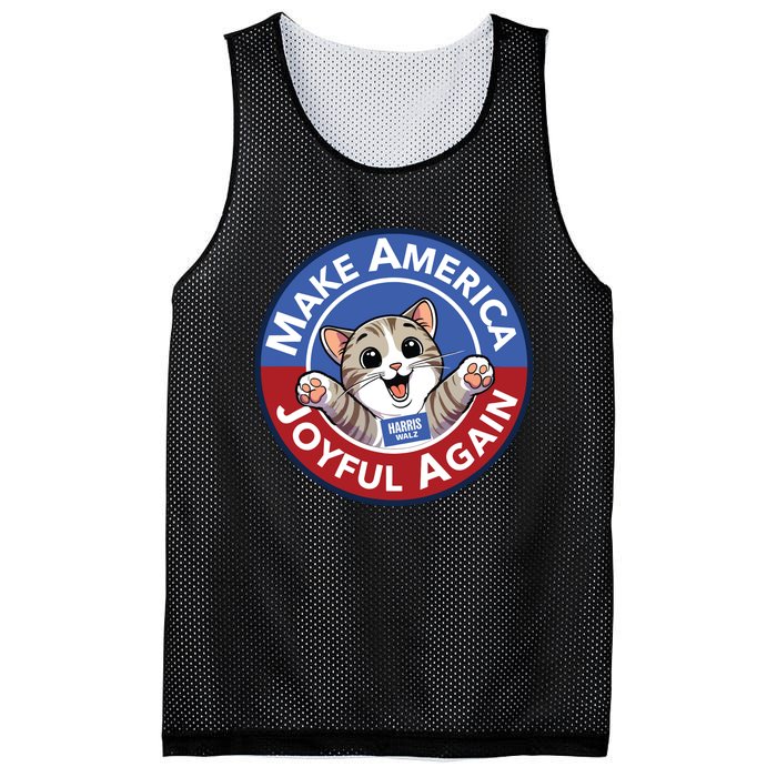 Cat Lady Make America Joyful Again Mesh Reversible Basketball Jersey Tank