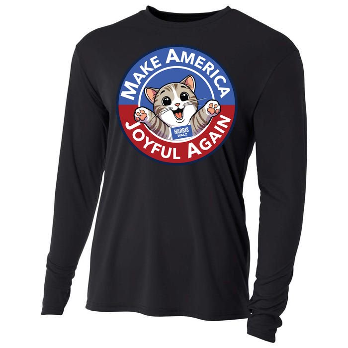 Cat Lady Make America Joyful Again Cooling Performance Long Sleeve Crew