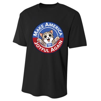 Cat Lady Make America Joyful Again Performance Sprint T-Shirt