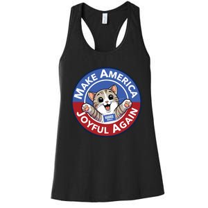 Cat Lady Make America Joyful Again Women's Racerback Tank