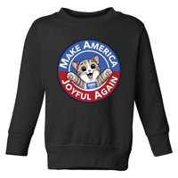 Cat Lady Make America Joyful Again Toddler Sweatshirt