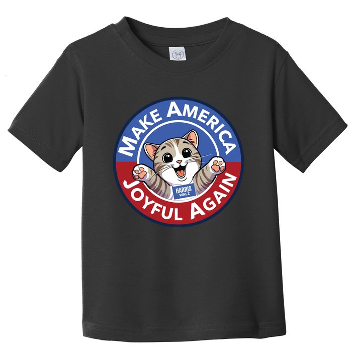 Cat Lady Make America Joyful Again Toddler T-Shirt