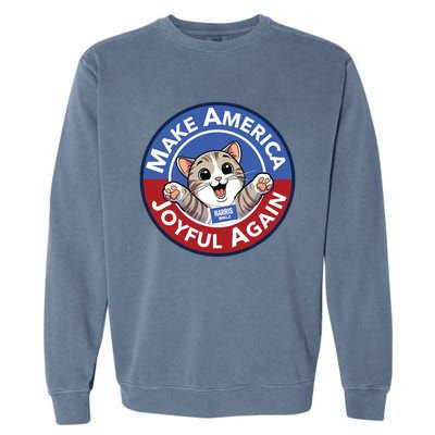 Cat Lady Make America Joyful Again Garment-Dyed Sweatshirt