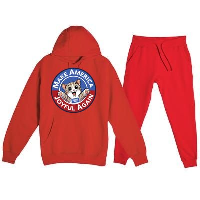 Cat Lady Make America Joyful Again Premium Hooded Sweatsuit Set