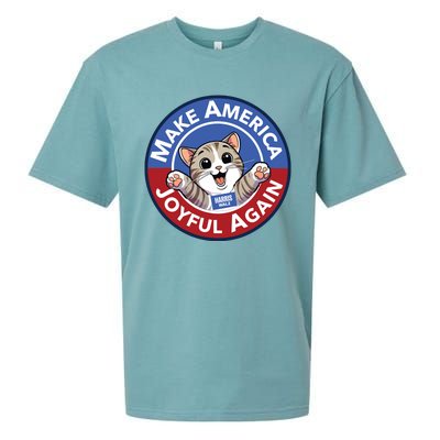 Cat Lady Make America Joyful Again Sueded Cloud Jersey T-Shirt