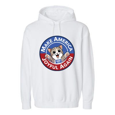 Cat Lady Make America Joyful Again Garment-Dyed Fleece Hoodie