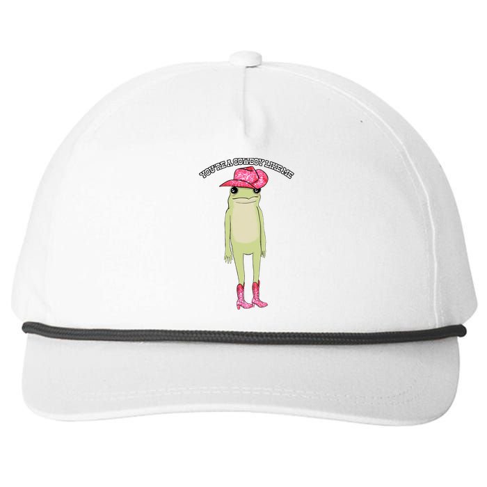 Cowboy Like Me Frog Snapback Five-Panel Rope Hat