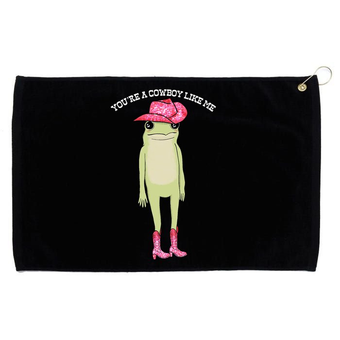 Cowboy Like Me Frog Grommeted Golf Towel