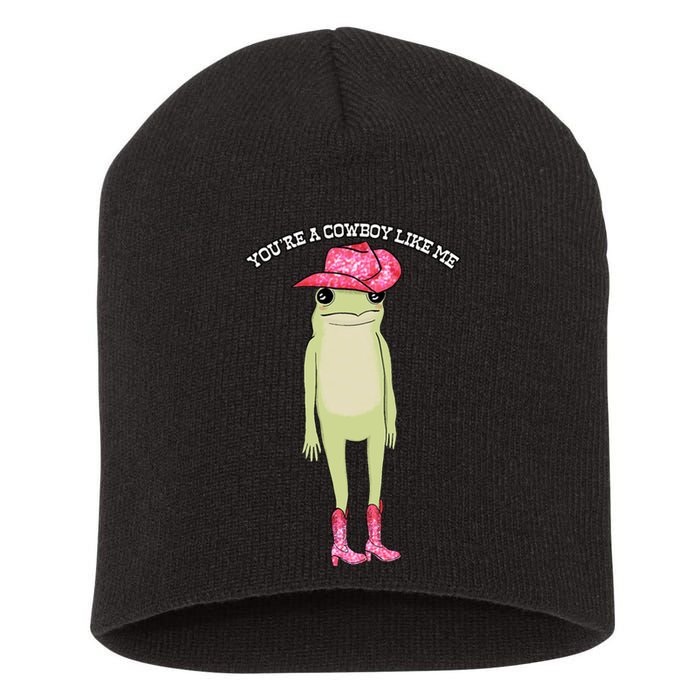 Cowboy Like Me Frog Short Acrylic Beanie