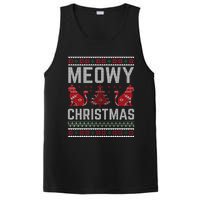 Cat Lovers Meowy Christmas Ugly Sweater Graphic Cool Xmas Trendy PosiCharge Competitor Tank