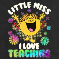 Cute Little Miss I Love Teaching 7 Panel Mesh Trucker Snapback Hat