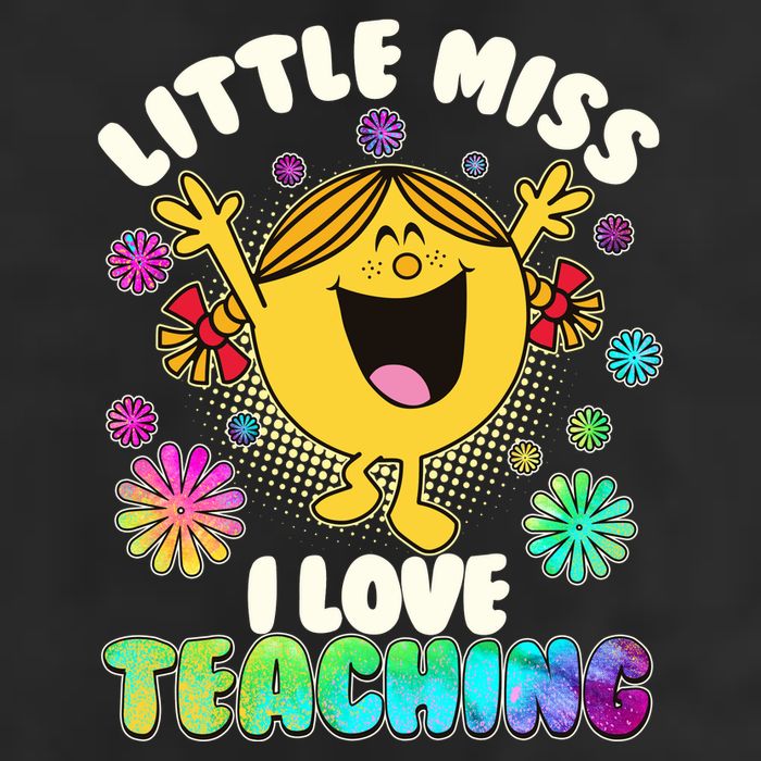 Cute Little Miss I Love Teaching 7 Panel Mesh Trucker Snapback Hat
