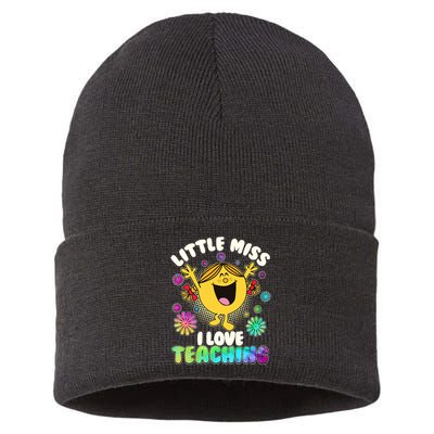 Cute Little Miss I Love Teaching Sustainable Knit Beanie