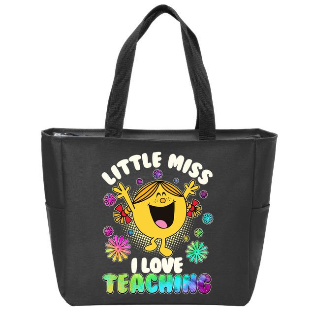 Cute Little Miss I Love Teaching Zip Tote Bag