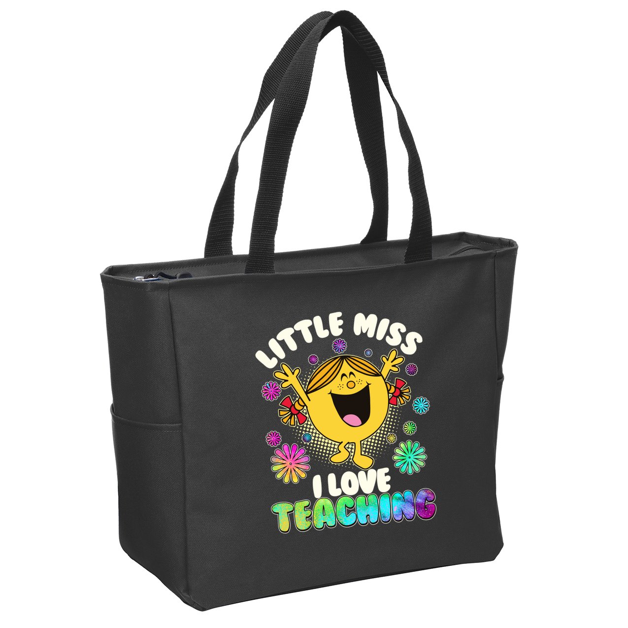 Cute Little Miss I Love Teaching Zip Tote Bag