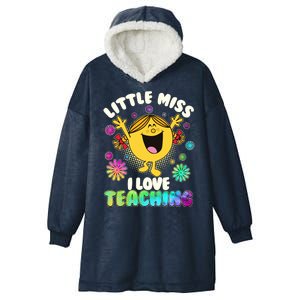 Cute Little Miss I Love Teaching Hooded Wearable Blanket