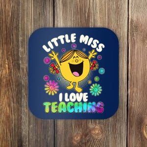 Cute Little Miss I Love Teaching Coaster