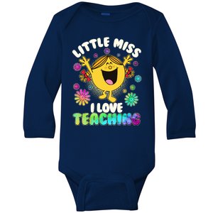 Cute Little Miss I Love Teaching Baby Long Sleeve Bodysuit