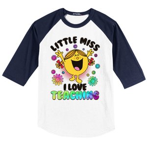 Cute Little Miss I Love Teaching Baseball Sleeve Shirt