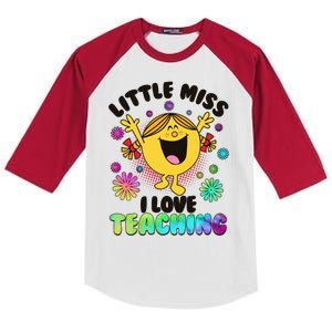 Cute Little Miss I Love Teaching Kids Colorblock Raglan Jersey