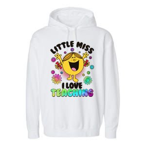 Cute Little Miss I Love Teaching Garment-Dyed Fleece Hoodie