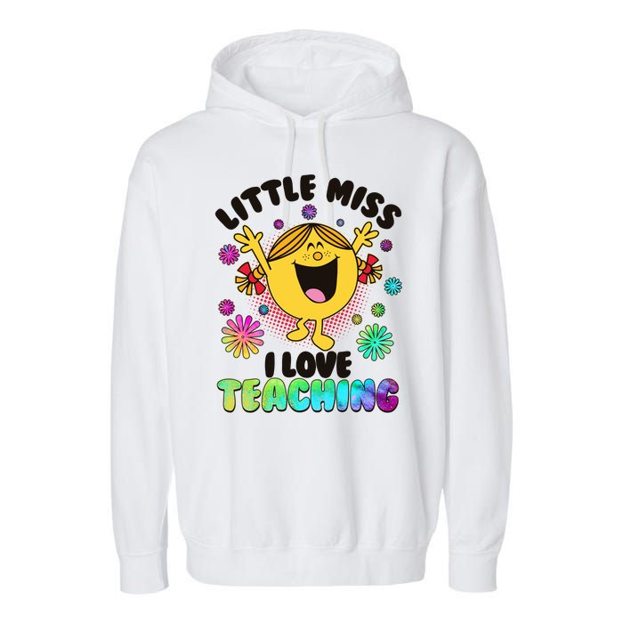 Cute Little Miss I Love Teaching Garment-Dyed Fleece Hoodie