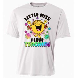 Cute Little Miss I Love Teaching Cooling Performance Crew T-Shirt