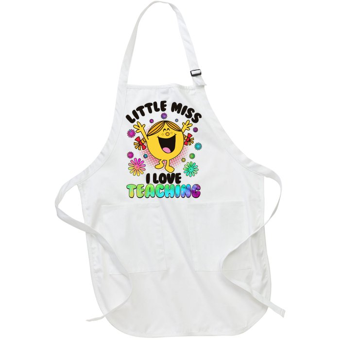 Cute Little Miss I Love Teaching Full-Length Apron With Pockets