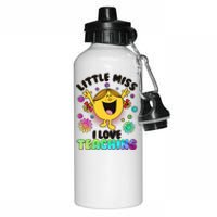 Cute Little Miss I Love Teaching Aluminum Water Bottle