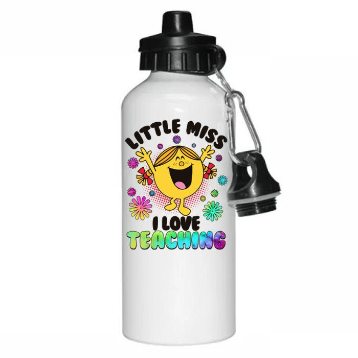 Cute Little Miss I Love Teaching Aluminum Water Bottle