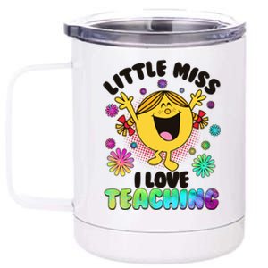 Cute Little Miss I Love Teaching 12 oz Stainless Steel Tumbler Cup