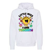 Cute Little Miss I Love Teaching Premium Hoodie