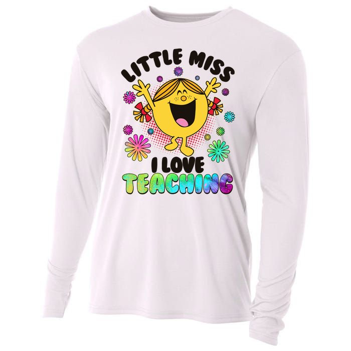 Cute Little Miss I Love Teaching Cooling Performance Long Sleeve Crew