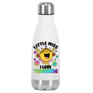 Cute Little Miss I Love Teaching Stainless Steel Insulated Water Bottle