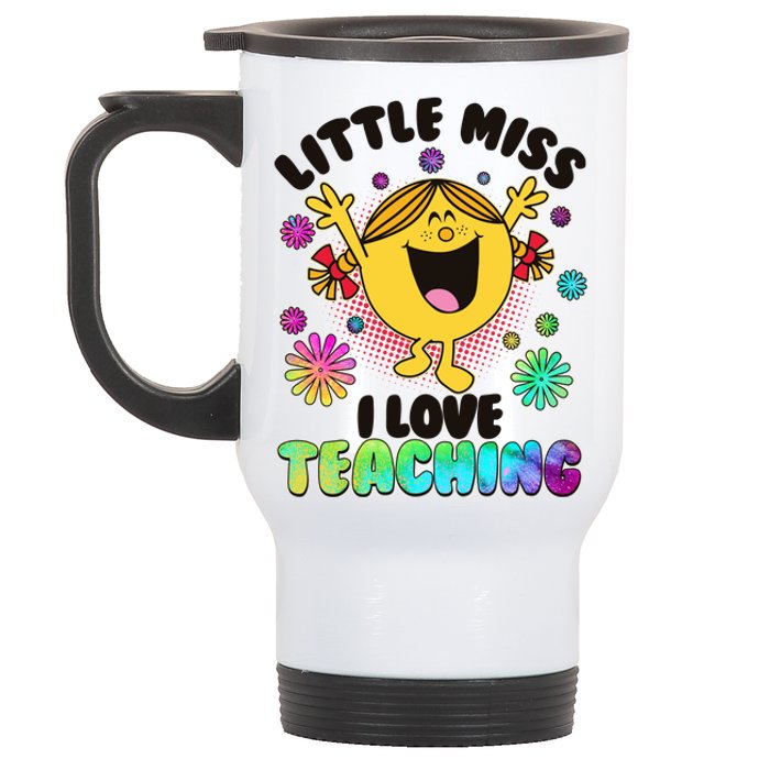 Cute Little Miss I Love Teaching Stainless Steel Travel Mug