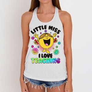 Cute Little Miss I Love Teaching Women's Knotted Racerback Tank