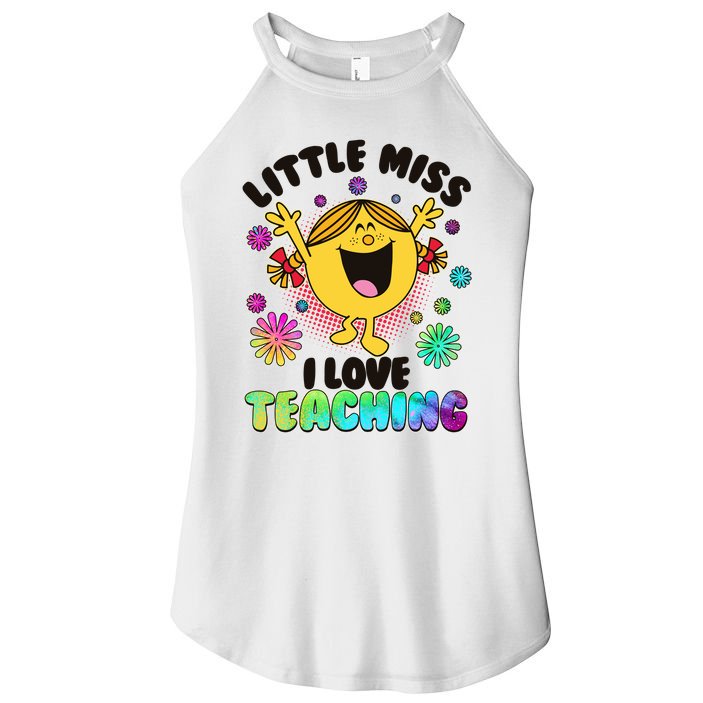 Cute Little Miss I Love Teaching Women's Perfect Tri Rocker Tank