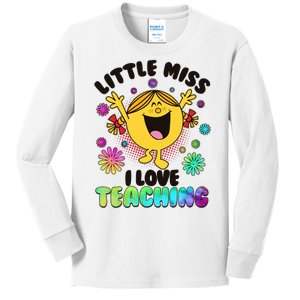 Cute Little Miss I Love Teaching Kids Long Sleeve Shirt