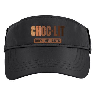 Choc Lit Melanin Black Pride History Bhm African Great Gift Adult Drive Performance Visor
