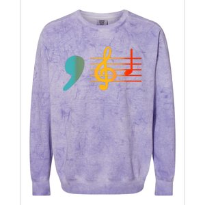 Comma La Music Notes Kamala Harris Music Teacher Elections Colorblast Crewneck Sweatshirt