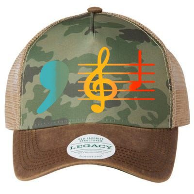 Comma La Music Notes Kamala Harris Music Teacher Elections Legacy Tie Dye Trucker Hat