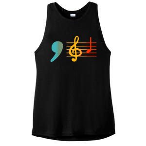 Comma La Music Notes Kamala Harris Music Teacher Elections Ladies PosiCharge Tri-Blend Wicking Tank