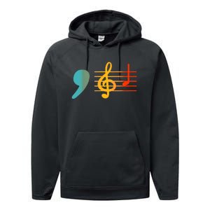 Comma La Music Notes Kamala Harris Music Teacher Elections Performance Fleece Hoodie