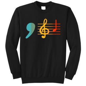 Comma La Music Notes Kamala Harris Music Teacher Elections Sweatshirt