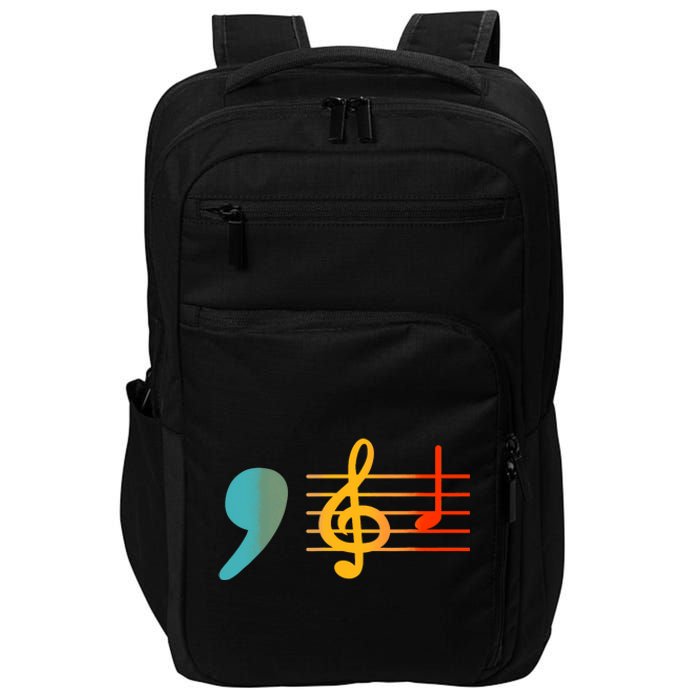 Comma La Music Notes Kamala Harris Music Teacher Elections Impact Tech Backpack