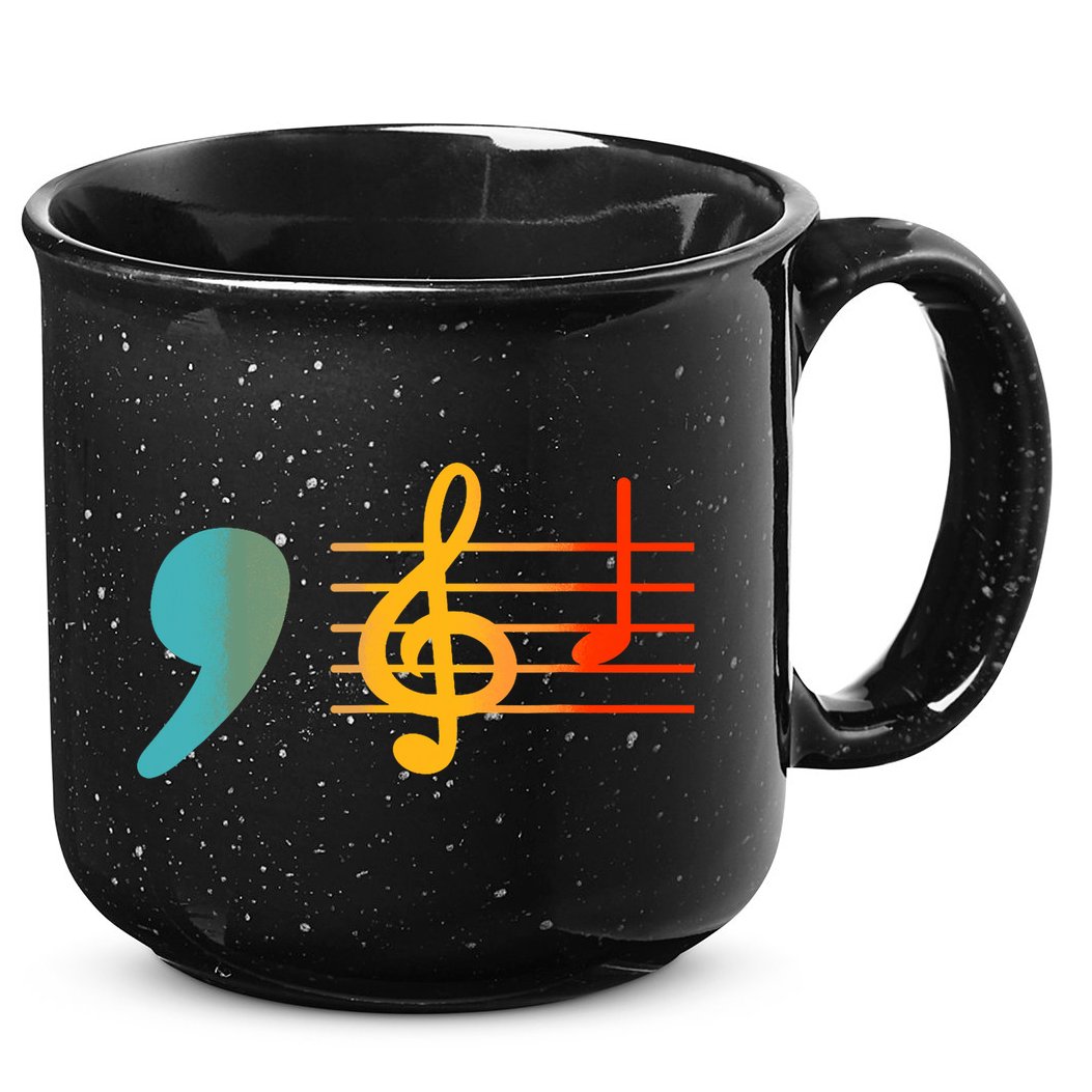Comma La Music Notes Kamala Harris Music Teacher Elections 15oz Campfire Ceramic Mug