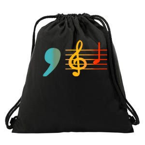 Comma La Music Notes Kamala Harris Music Teacher Elections Drawstring Bag